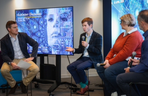 The ethics panel speaking at D3IP's Autonomy Unleashed expo.